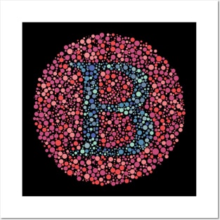 Letter B Ishihara Test Posters and Art